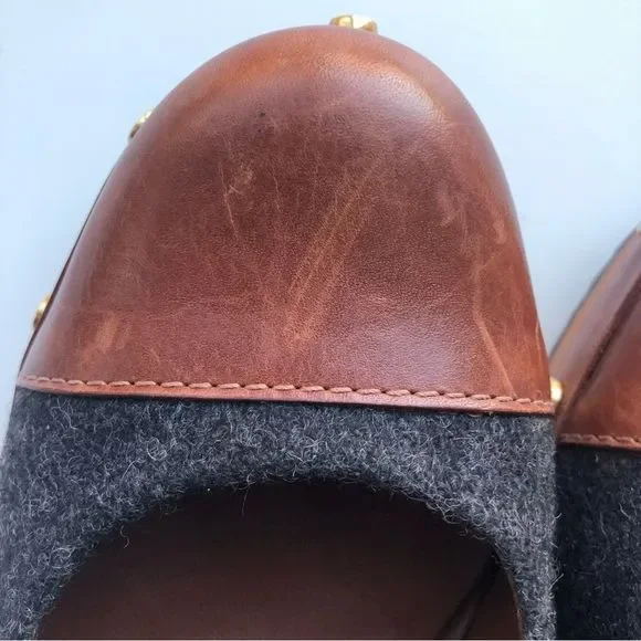 Tory Burch Brown and Gray Heels - Picture 8 of 9